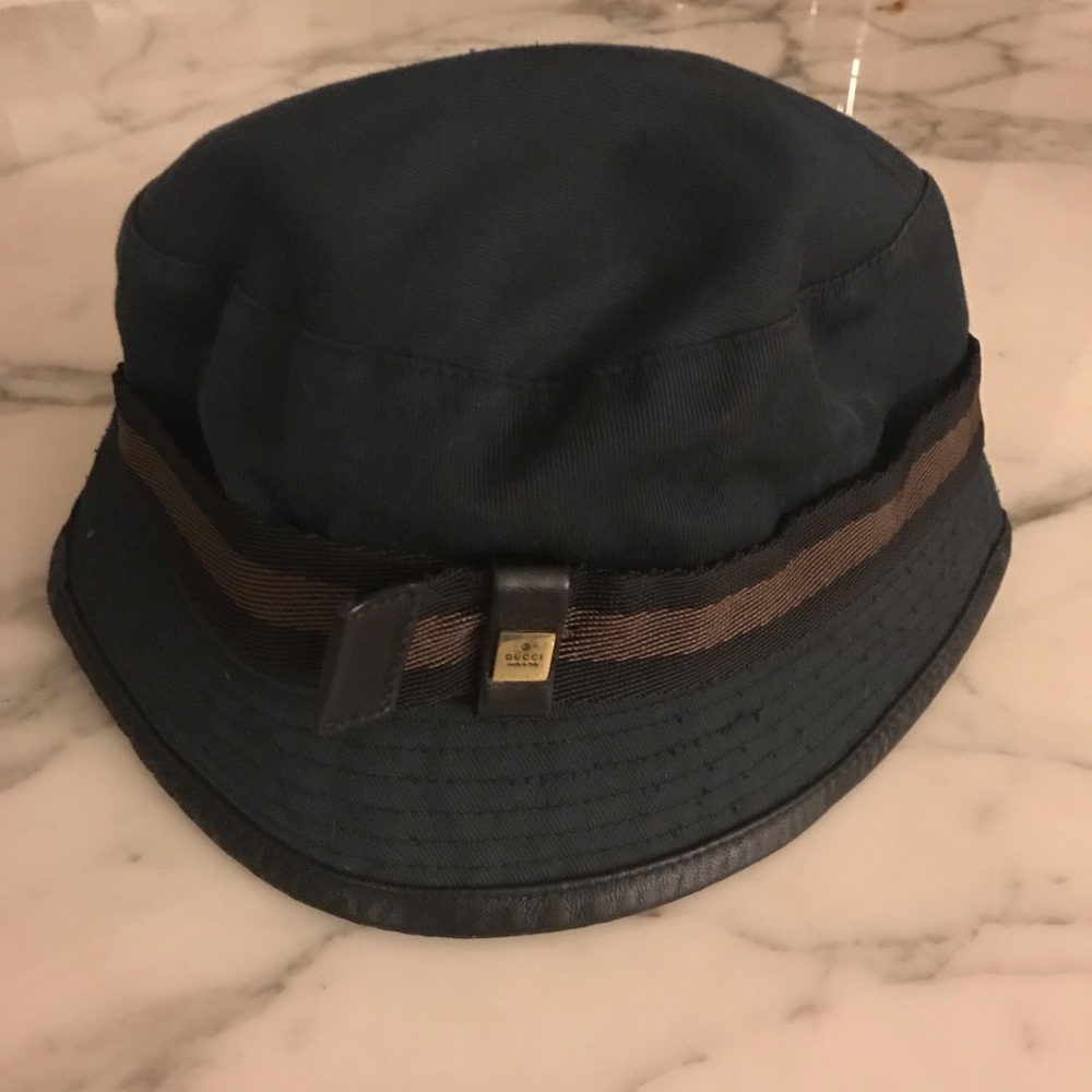 Vintage Black Gucci Bucket Hat